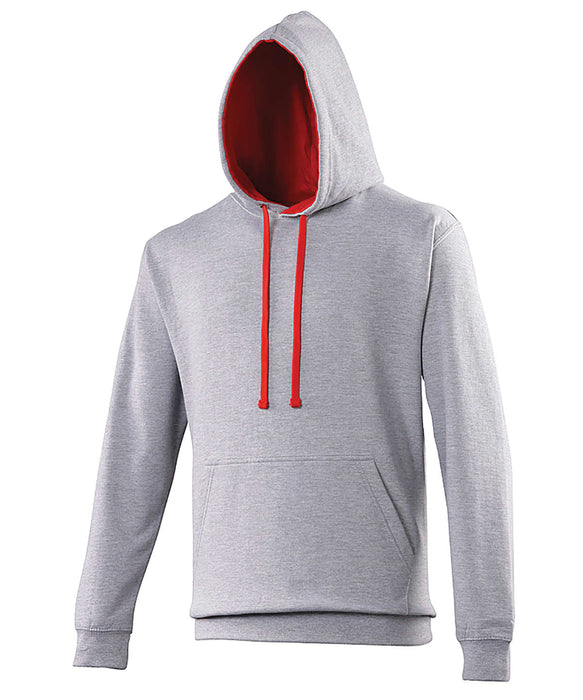 jh003 Heather Grey/Fire Red front