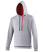 jh003 Heather Grey/Fire Red front