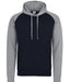 jh009 Oxford Navy/Heather Grey front