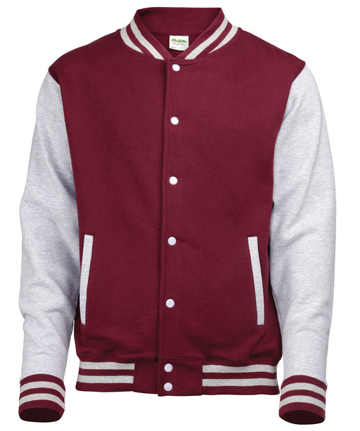 jh043 Burgundy/Heather Grey front