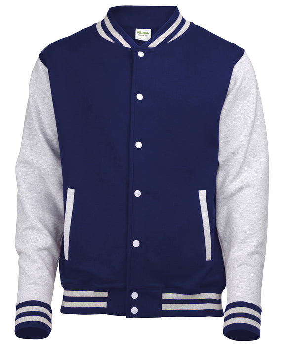 jh043 Oxford Navy/Heather Grey front