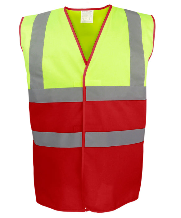 yk107 Hi-Vis Yellow/Red front