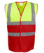 yk107 Hi-Vis Yellow/Red front