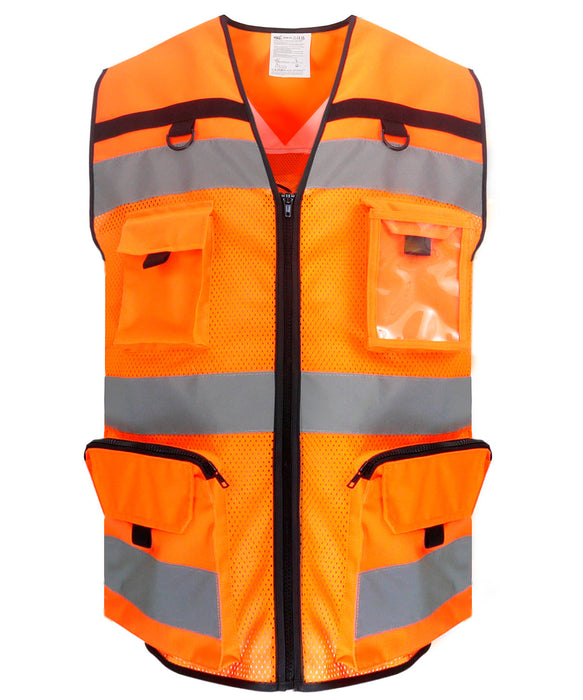 yk108 Hi-Vis Orange Mesh front