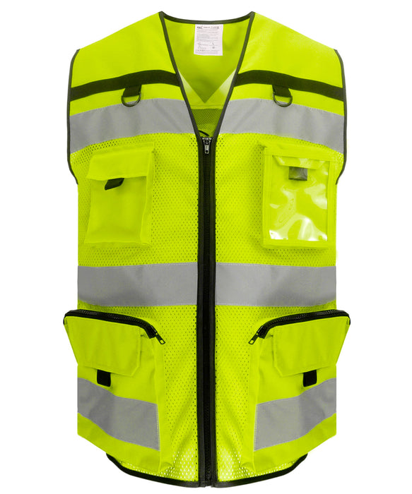 yk108 Hi-Vis Yellow Mesh front